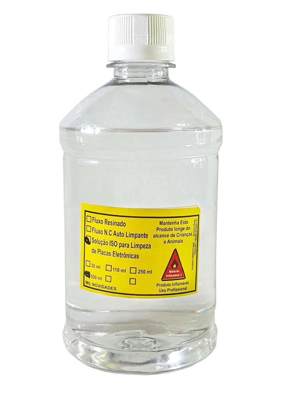 Álcool Isopropílico 1 litro - limpeza de placas, solvência de graxas